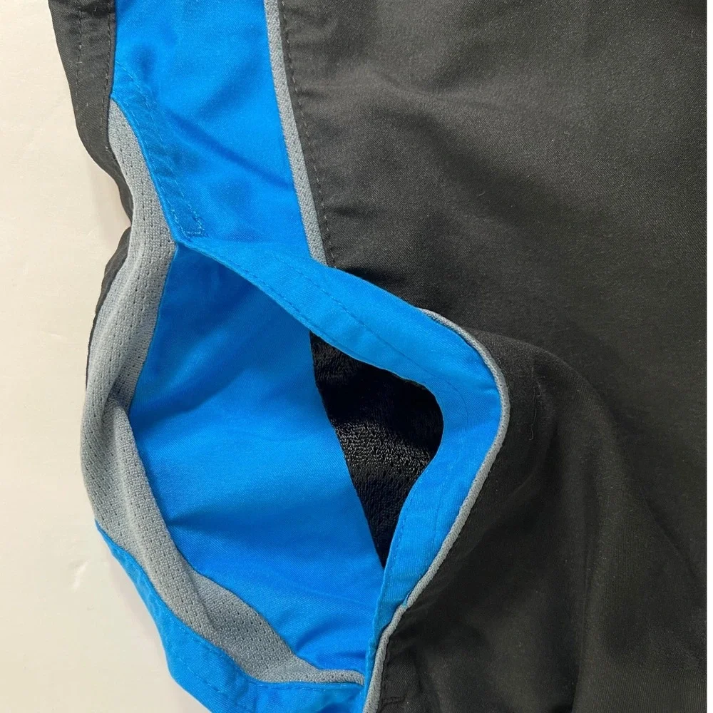 Nike Swim Trunks Mens Small Black Blue Grey Colorblock Board Shorts NESS5311